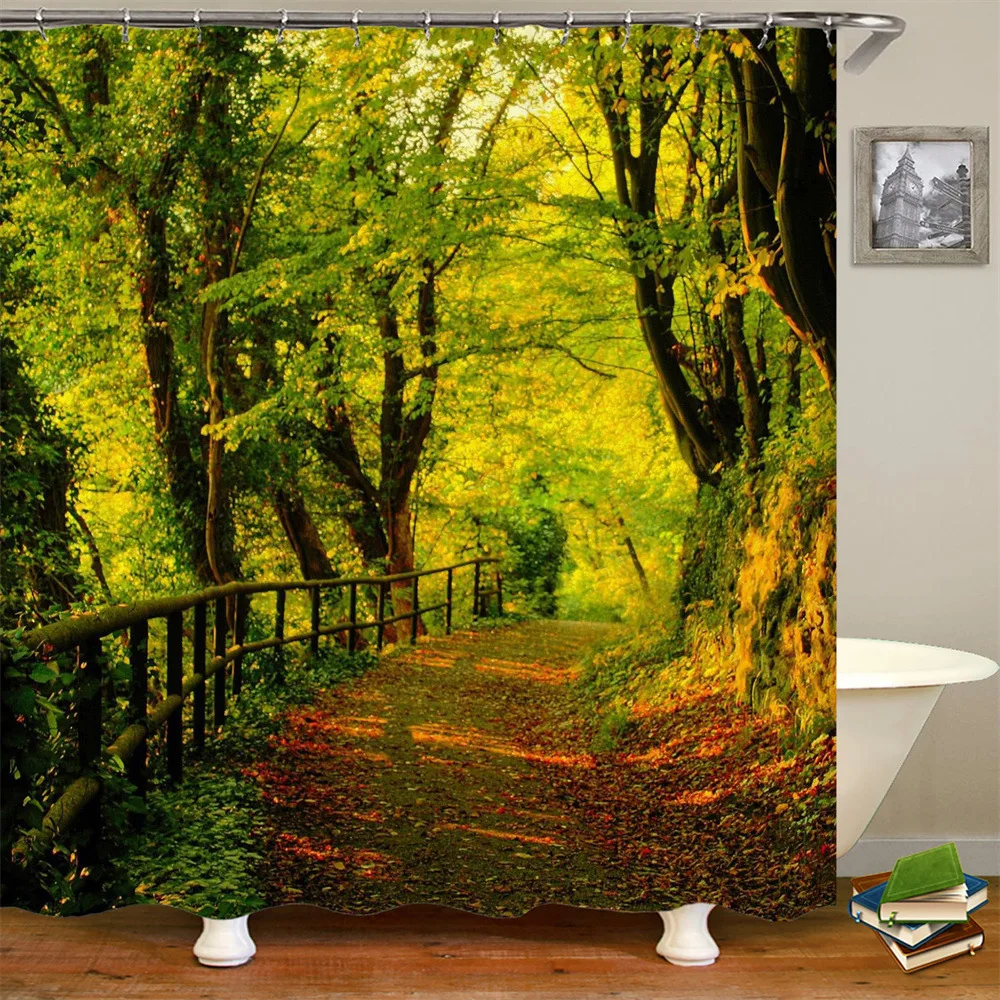 Tropical Rainforest Shower Curtain Green Leaves Botanical Rainforest Print Waterproof Bathroom Bath Curtains with Hooks Decor
Tropical Rainforest Shower Curtain Green Leaves Botanical Rainforest Print Waterproof Bathroom Bath Curtains with Hooks Decor