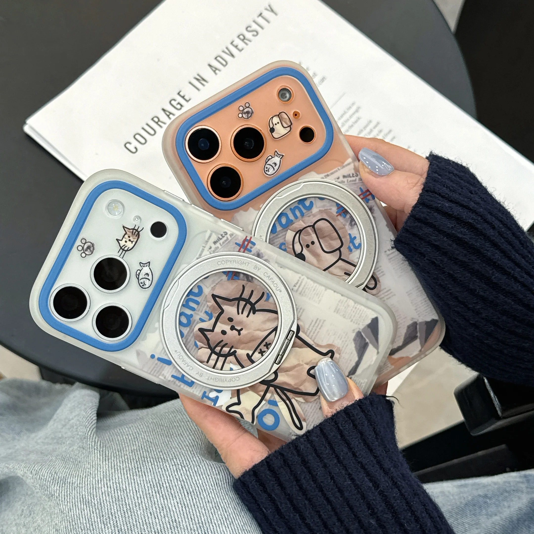 Stick Figure Puppy & Kitten Couple Phone Case, 360° Rotating Bracket Anti-Drop Phone Shell For iPhone 15 16 17 Pro Max
Stick Figure Puppy & Kitten Couple Phone Case, 360° Rotating Bracket Anti-Drop Phone Shell For iPhone 15 16 17 Pro Max