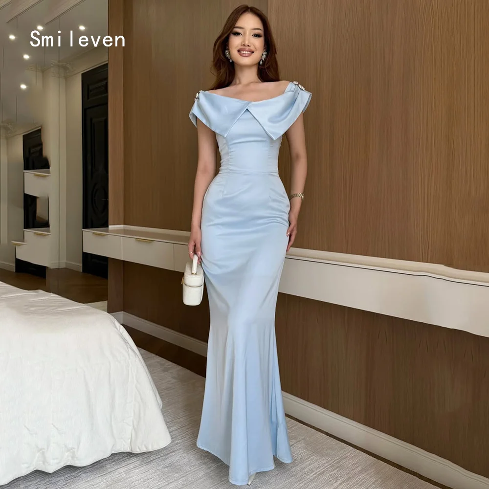 Smileven Luxury Mermaid Evening Dress O Neck Elegant Formal Prom Dresses Simple Blue Birthday Party Gowns Customized 2026
Smileven Luxury Mermaid Evening Dress O Neck Elegant Formal Prom Dresses Simple Blue Birthday Party Gowns Customized 2026