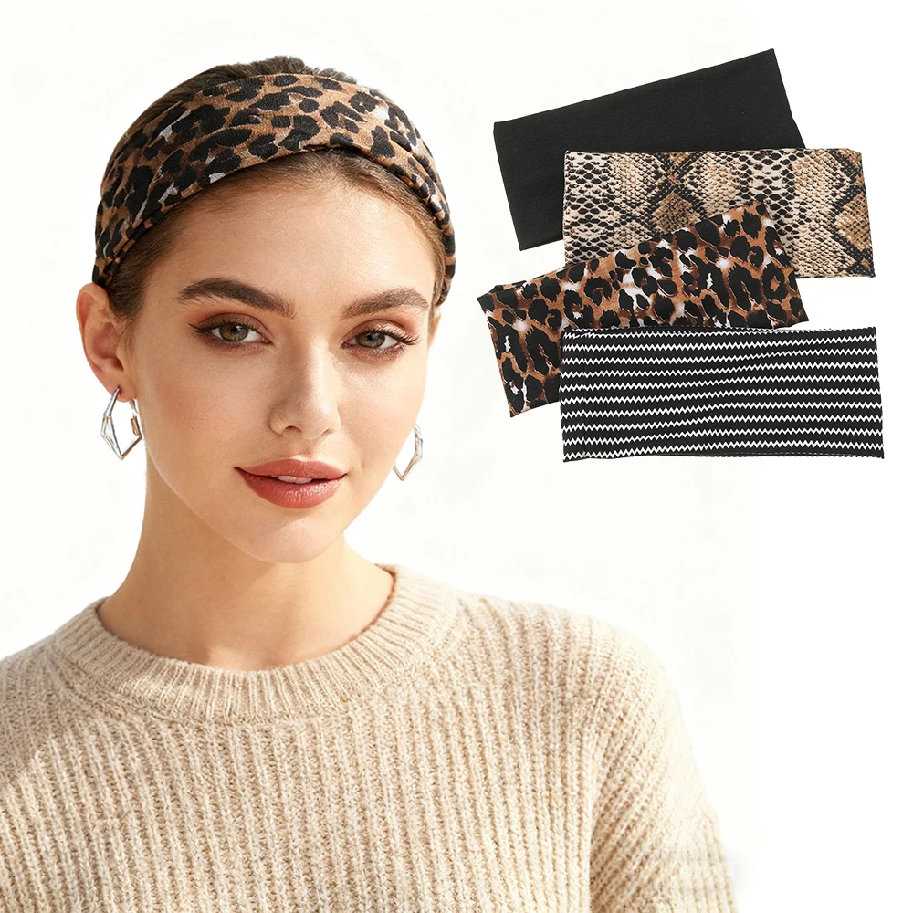 4PCs/set Leopard Pinstripes Elastic Headbands Fashion Fabric Bow Wide Headband Hair Accessories For Women Sporty Trend
4PCs/set Leopard Pinstripes Elastic Headbands Fashion Fabric Bow Wide Headband Hair Accessories For Women Sporty Trend