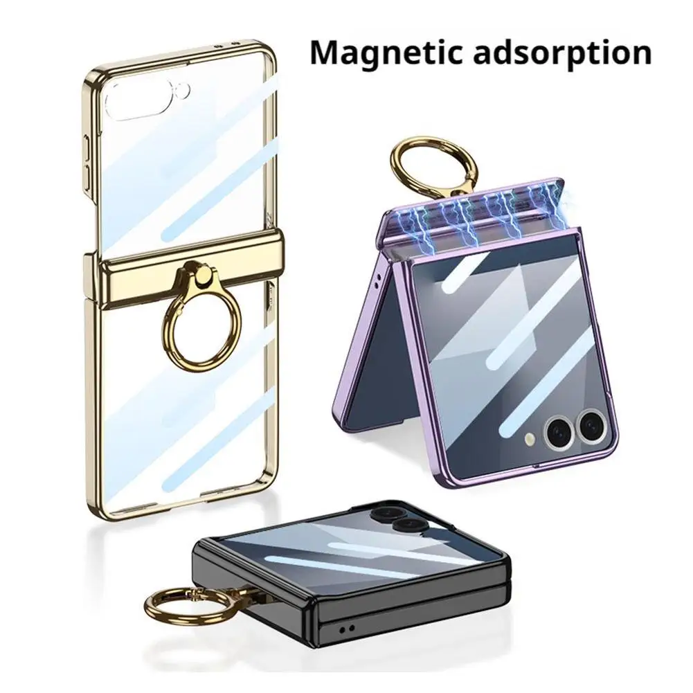 Ультратонкий мягкий чехол с прозрачной рамкой для Samsung Galaxy Z Flip 7, защитная пленка из стекла с застежкой
Ультратонкий мягкий чехол с прозрачной рамкой для Samsung Galaxy Z Flip 7, защитная пленка из стекла с застежкой