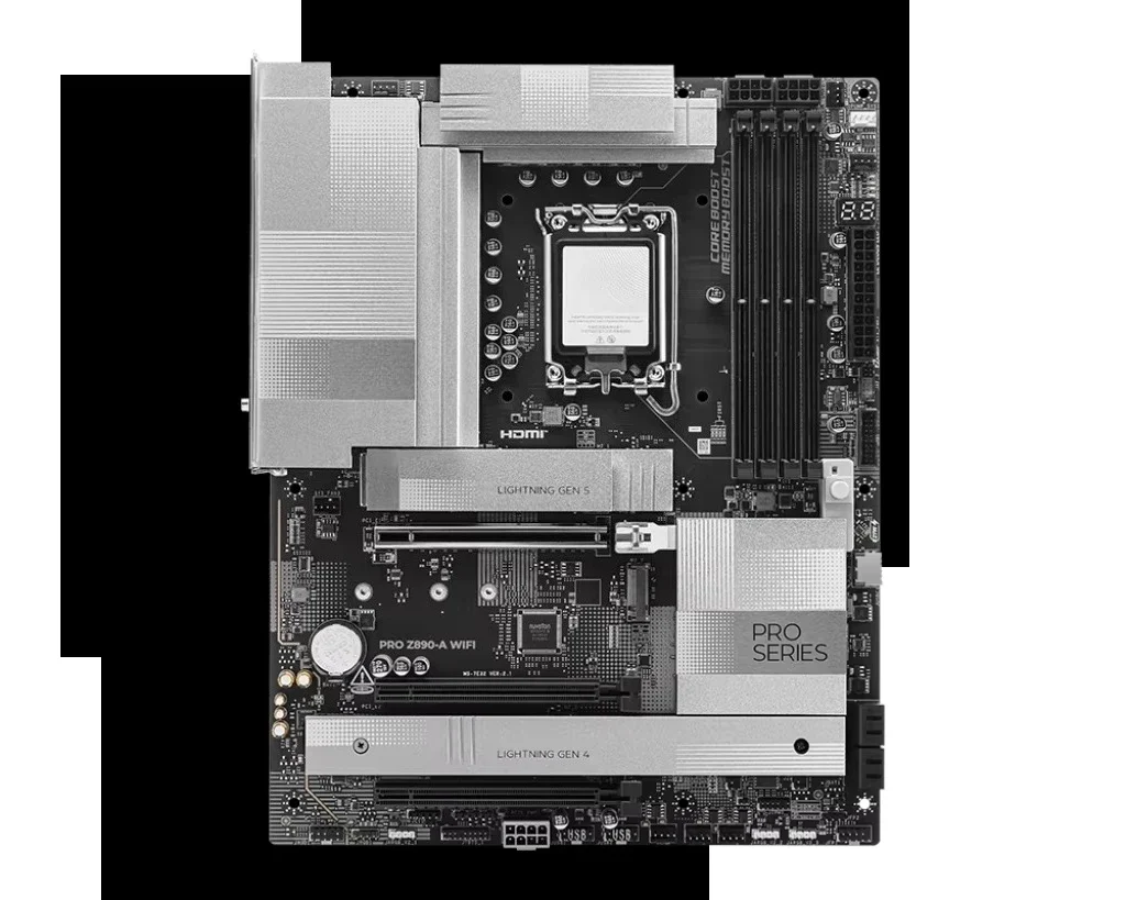 PRO Z890-A WiFi ProSeries Motherboard (Supports Core Ultra Series 2 Processors, LGA 1851, DDR5, ATX)
PRO Z890-A WiFi ProSeries Motherboard (Supports Core Ultra Series 2 Processors, LGA 1851, DDR5, ATX)