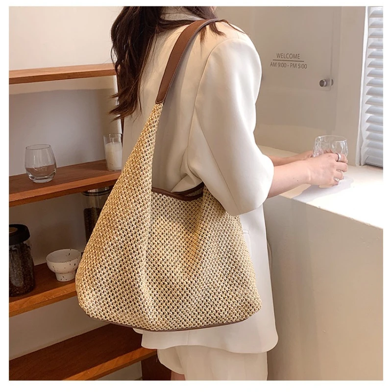 New Ins Vintage Straw Tote Bag One Shoulder Bag Women's Casual Large Capacity Summer Vacation Beach Bag
New Ins Vintage Straw Tote Bag One Shoulder Bag Women's Casual Large Capacity Summer Vacation Beach Bag