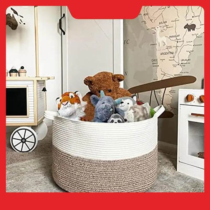 Cotton Rope Basket About 22Inch X 14Inch Toy Basket With Handle Storage Comforter
Cotton Rope Basket About 22Inch X 14Inch Toy Basket With Handle Storage Comforter