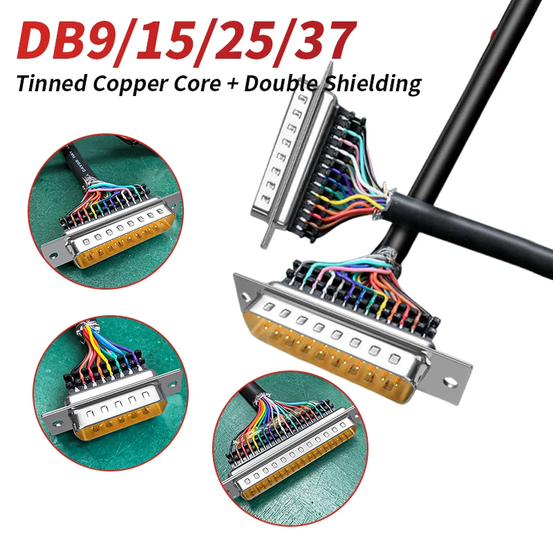 DB9 DB15 DB25 DB37 Extension Cable Male to Female Connection Harness Soldering Line 9Pin 15Pin 25Pin RS232 Serial Port Wire
DB9 DB15 DB25 DB37 Extension Cable Male to Female Connection Harness Soldering Line 9Pin 15Pin 25Pin RS232 Serial Port Wire