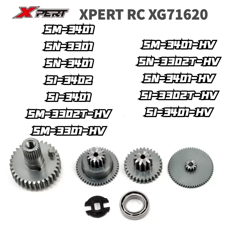 Оригинальный XPERT Servo XG71620 комплект шестеренок 7075 металлический сервопривод комплект ремней включая подшипники XPERT Servo 3401 3301 3402 302
Оригинальный XPERT Servo XG71620 комплект шестеренок 7075 металлический сервопривод комплект ремней включая подшипники XPERT Servo 3401 3301 3402 302