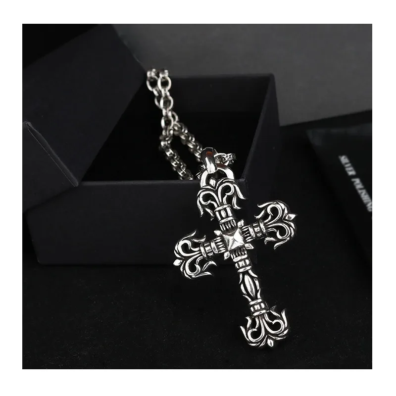 Chaoxuan Necklace Tibetan Silver Flame Cross Pendant Fashion Punk Men and Women Alphabet Chain Internet Celebrity Same Style
Chaoxuan Necklace Tibetan Silver Flame Cross Pendant Fashion Punk Men and Women Alphabet Chain Internet Celebrity Same Style