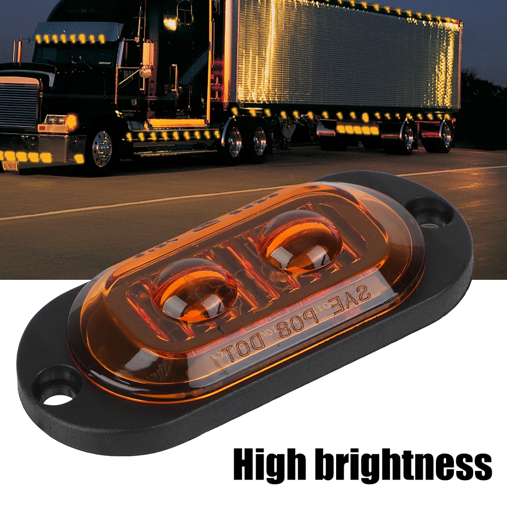 2 LED Car-Styling 12V-24V Trailer Marker Lights Car Side Lamp Truck Signal Light Indicator Taillights 2pcs
2 LED Car-Styling 12V-24V Trailer Marker Lights Car Side Lamp Truck Signal Light Indicator Taillights 2pcs