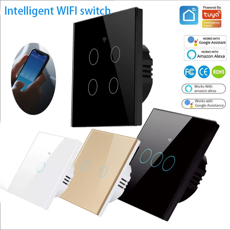Tuya Smart switch EU WiFi Bluetooth Interruptor wifi Inteligente Penetration Smart Home Life 1/2/3/4 Gang Touch Sensor Remote
Tuya Smart switch EU WiFi Bluetooth Interruptor wifi Inteligente Penetration Smart Home Life 1/2/3/4 Gang Touch Sensor Remote