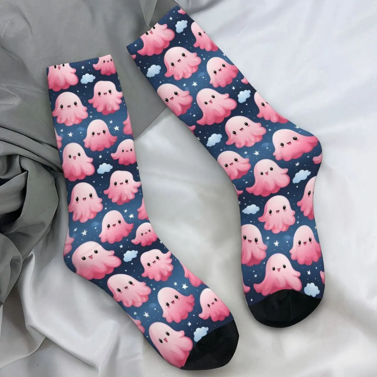 Розовые чулки с призраками, кавайные носки с графическим принтом призраков, осенние противоскользящие носки, удобные носки для пары, скейтборда
Розовые чулки с призраками, кавайные носки с графическим принтом призраков, осенние противоскользящие носки, удобные носки для пары, скейтборда