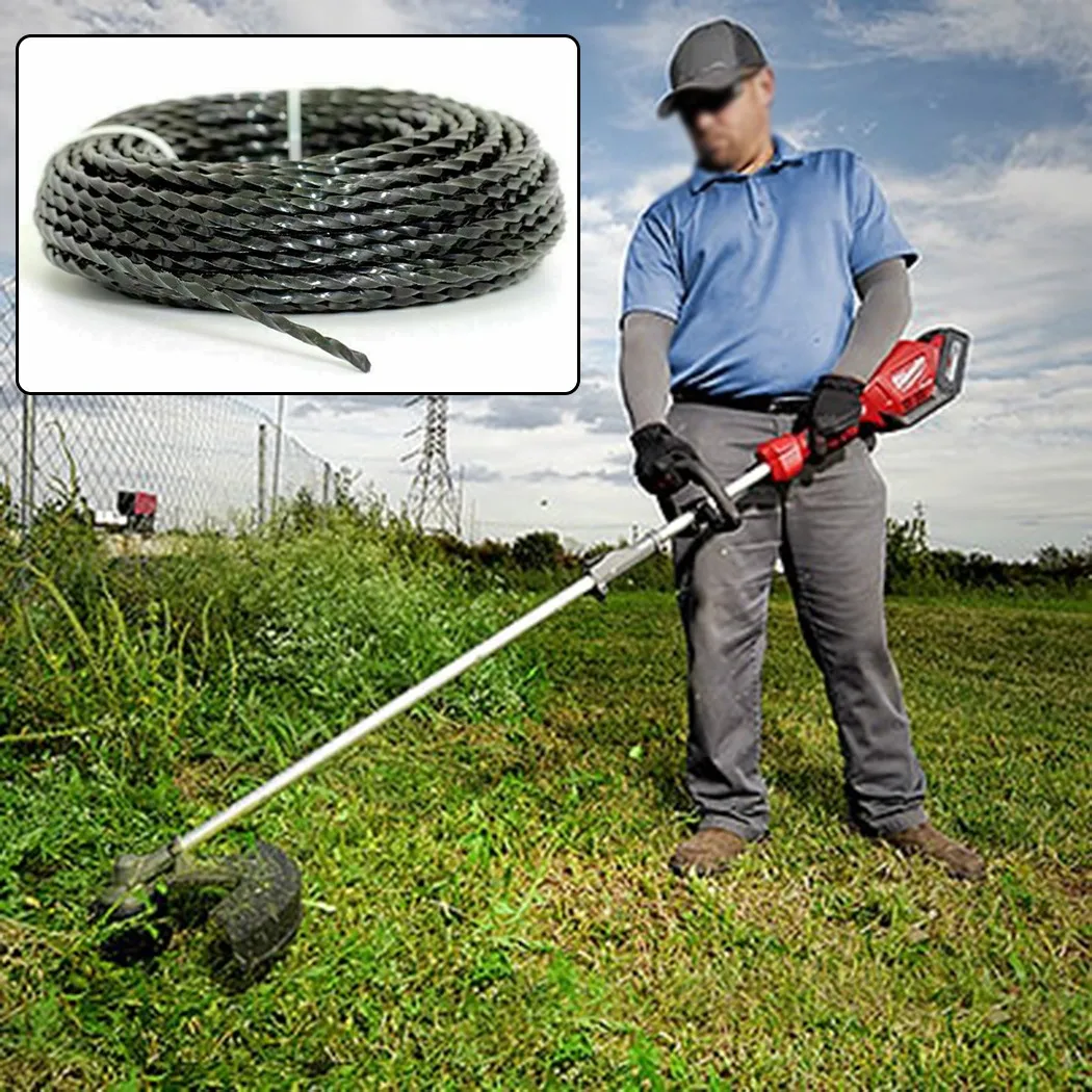 Garden Power Tool Brush Cutter Accessories Black Color Trimmer Serrated Line 3.0mm 15m Brushcutter Wire
Garden Power Tool Brush Cutter Accessories Black Color Trimmer Serrated Line 3.0mm 15m Brushcutter Wire