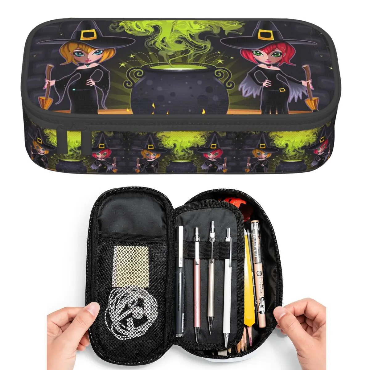 Crock Green Gas Halloween Day Of The Dead Pencil Cases for Students Pen Box Pencil Bag Big Capacity Pencil Pouch Pen Holder
Crock Green Gas Halloween Day Of The Dead Pencil Cases for Students Pen Box Pencil Bag Big Capacity Pencil Pouch Pen Holder