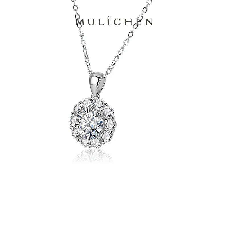 MULICHEN Excellent Cut D Color 2 Carat Moissanite Luxury Necklaces Party Surprise Gift Silver Necklace Pendants Jewelry Women
MULICHEN Excellent Cut D Color 2 Carat Moissanite Luxury Necklaces Party Surprise Gift Silver Necklace Pendants Jewelry Women