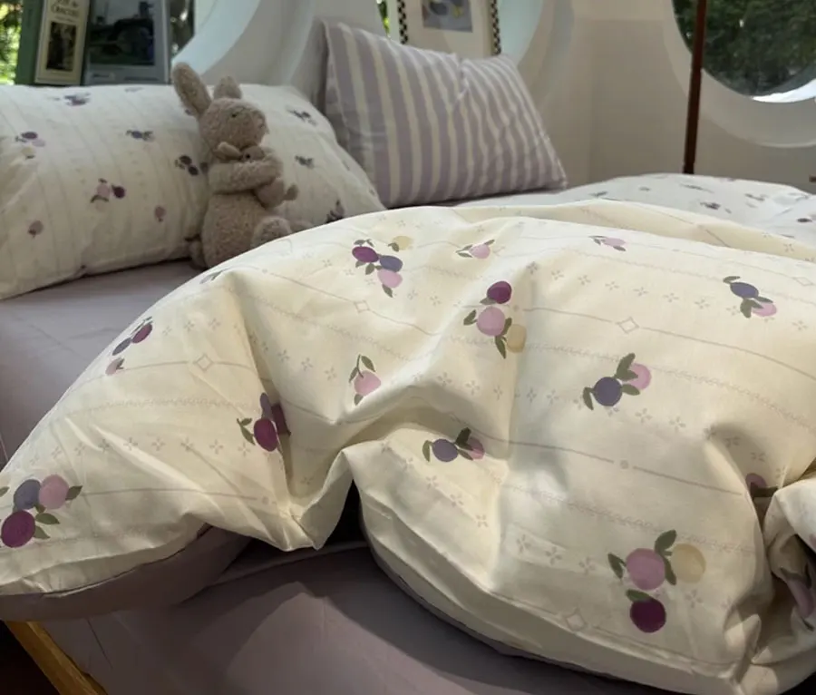 Cute fashion purple grape bedding set single double,twin full queen violet cotton home textile bed sheet pillowcase quilt cover
Cute fashion purple grape bedding set single double,twin full queen violet cotton home textile bed sheet pillowcase quilt cover