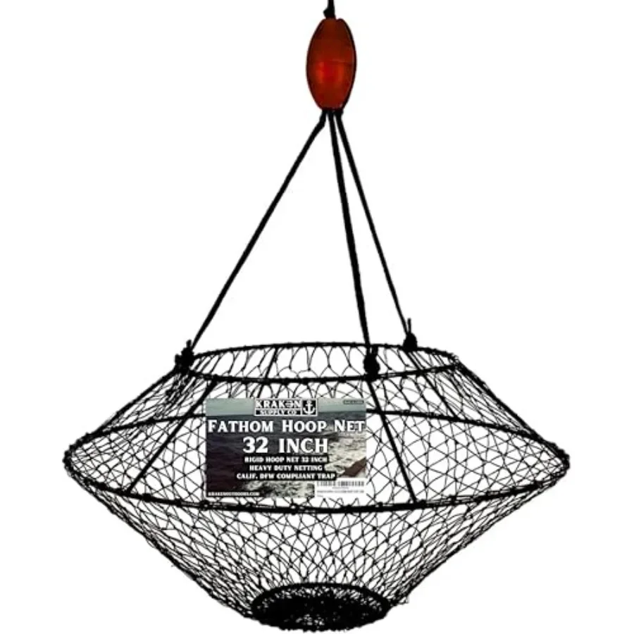 Saltwater crab and lobster hoop net trap, nylon mesh, navy blue, corrosion-resistant design, USA-engineered for durability and
Saltwater crab and lobster hoop net trap, nylon mesh, navy blue, corrosion-resistant design, USA-engineered for durability and