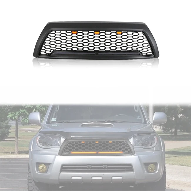 2006-2009 Black ABS Plastic Car Bumper Grill with Light Offroad Parts Fit for 4runner Hilux Surf Auto Replacement
2006-2009 Black ABS Plastic Car Bumper Grill with Light Offroad Parts Fit for 4runner Hilux Surf Auto Replacement