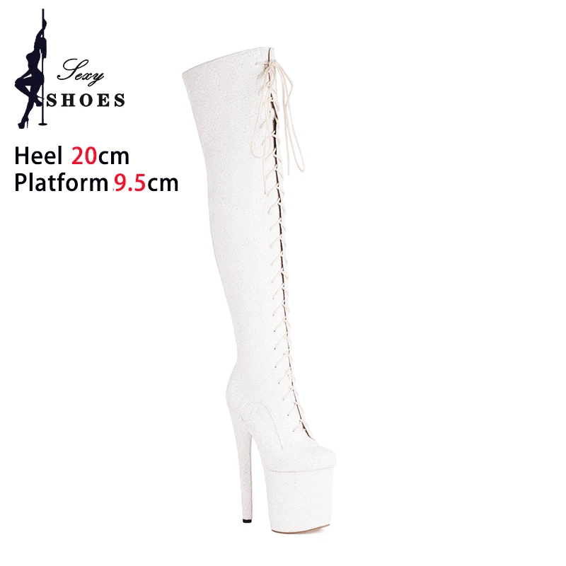 White Long Boots For Woman Thigh High Stripper Pole Dance Shoes 20CM/8Inch Ultra High Heels Extreme Platform Boots Over-the-Knee
White Long Boots For Woman Thigh High Stripper Pole Dance Shoes 20CM/8Inch Ultra High Heels Extreme Platform Boots Over-the-Knee