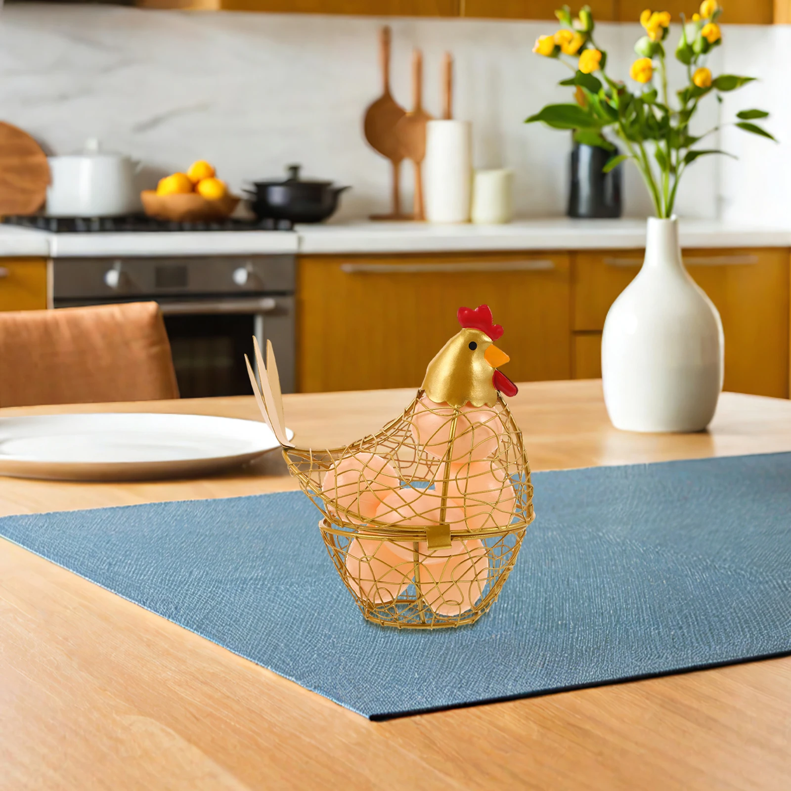 Kitchen Wire Egg Storage Basket Golden Decorative Iron Egg Holder Countertop Mesh Wire Basket For Fresh Eggs Organizing
Kitchen Wire Egg Storage Basket Golden Decorative Iron Egg Holder Countertop Mesh Wire Basket For Fresh Eggs Organizing