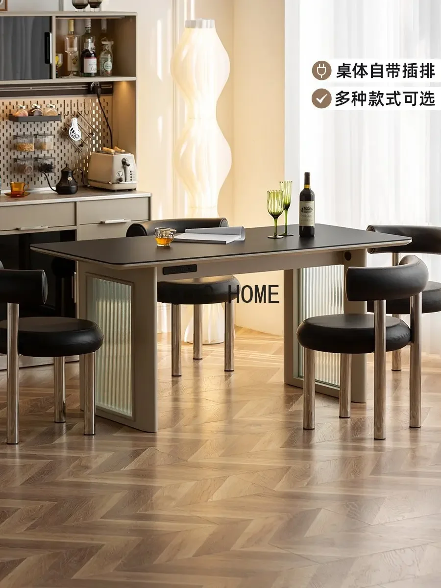 Dining Table Home Stone Plate Dining Table Modern Minimalist Dining Table and Chair
Dining Table Home Stone Plate Dining Table Modern Minimalist Dining Table and Chair