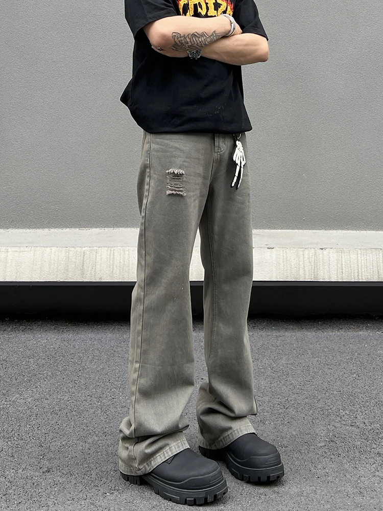 Ретро-джинсы американского стиля с эффектом потертости, микро-клеш, унисекс, свободные прямые хлопковые джинсовые брюки, длинные штаны в уличном стиле
Ретро-джинсы американского стиля с эффектом потертости, микро-клеш, унисекс, свободные прямые хлопковые джинсовые брюки, длинные штаны в уличном стиле