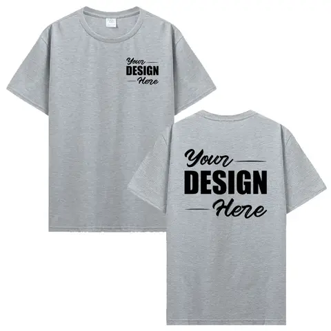Custom Design T-Shirt Your Own Logo Men Casual Tees Cotton Short Sleeve Cool Tops Customized Tshirt Personalize T Shirt Tops