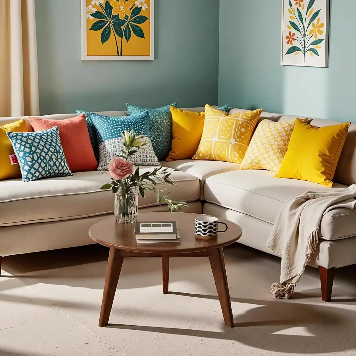 Solid Wood Round Coffee Table, Small Side Table for Living Room Bedroom Balcony, Walnut Finish, Sturdy Legs
Solid Wood Round Coffee Table, Small Side Table for Living Room Bedroom Balcony, Walnut Finish, Sturdy Legs