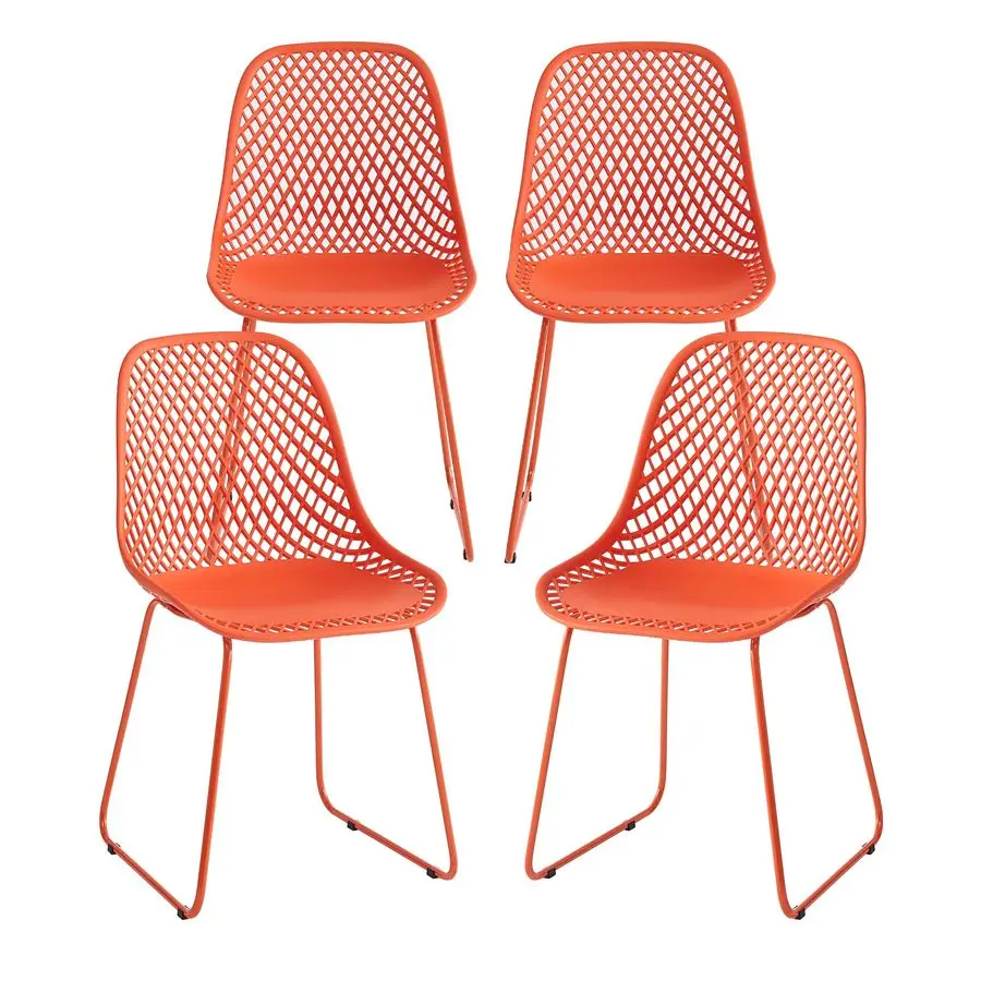 Набор из 4 пластиковых обеденных стульев, устойчивые внутренние и уличные кухонные стулья с металлическими ножками для кафе, ресторанов и офиса, крови или
Набор из 4 пластиковых обеденных стульев, устойчивые внутренние и уличные кухонные стулья с металлическими ножками для кафе, ресторанов и офиса, крови или