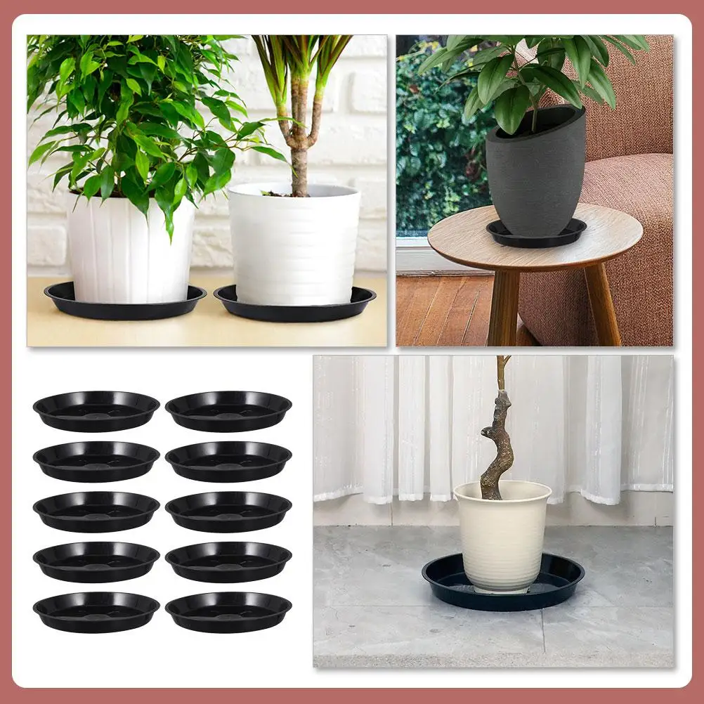 10 Pcs Flowerpot Bases Circular Plastic Black Water Trays Plant Pot Plates Gardening Trays Potted Plant Saucers
10 Pcs Flowerpot Bases Circular Plastic Black Water Trays Plant Pot Plates Gardening Trays Potted Plant Saucers