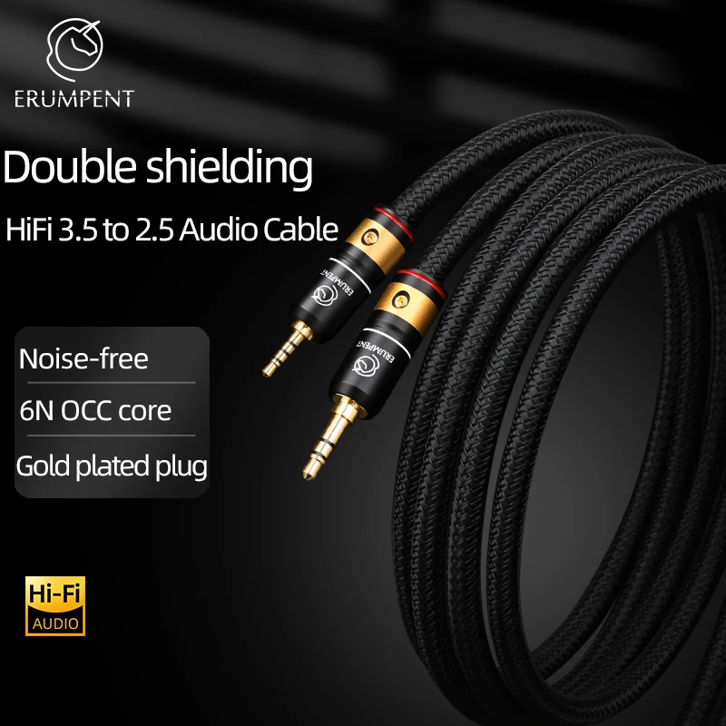 Hi-end OCC HiFi аудиокабель 3,5 мм до 2,5 мм для усилителя телефона двойное экранирование позолоченный стерео 3,5 мм штекер до 2,5 мм штекер
Hi-end OCC HiFi аудиокабель 3,5 мм до 2,5 мм для усилителя телефона двойное экранирование позолоченный стерео 3,5 мм штекер до 2,5 мм штекер
