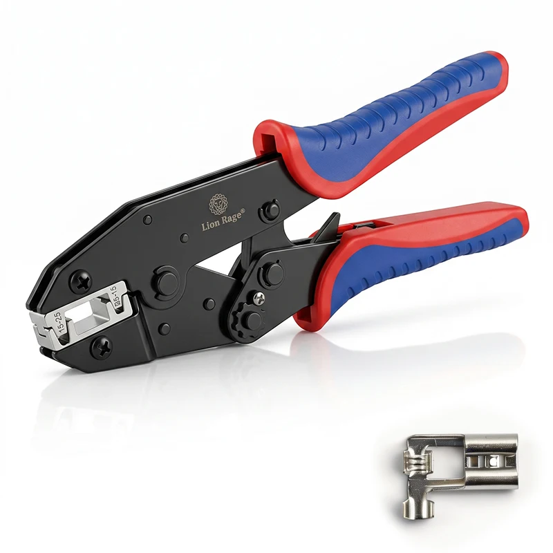 HS-056FL Flag Terminal Crimping Pliers 0.5-2.5mm² Ratchet Labor Saving Crimper for 4.8/6.3mm Bent Insert Spring Terminals
HS-056FL Flag Terminal Crimping Pliers 0.5-2.5mm² Ratchet Labor Saving Crimper for 4.8/6.3mm Bent Insert Spring Terminals