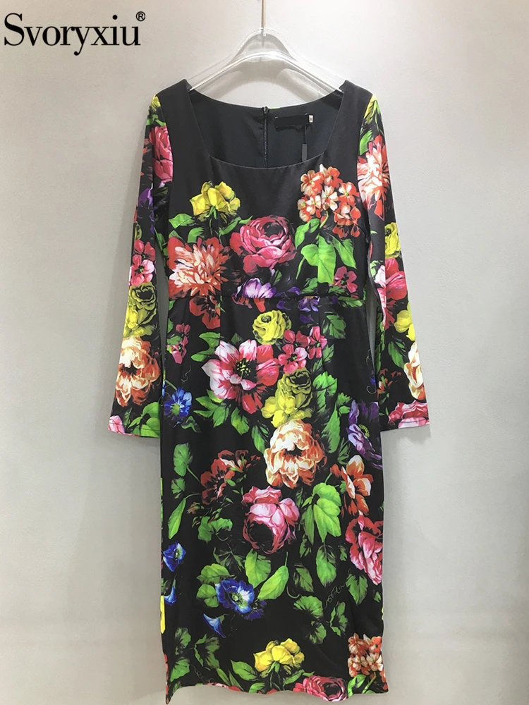 Svoryxiu Fashion Designer Autumn Vintage Floral Print Long Dress Women's O-Neck Loose Long Sleeve Straight Barrel Pencil Dress
Svoryxiu Fashion Designer Autumn Vintage Floral Print Long Dress Women's O-Neck Loose Long Sleeve Straight Barrel Pencil Dress