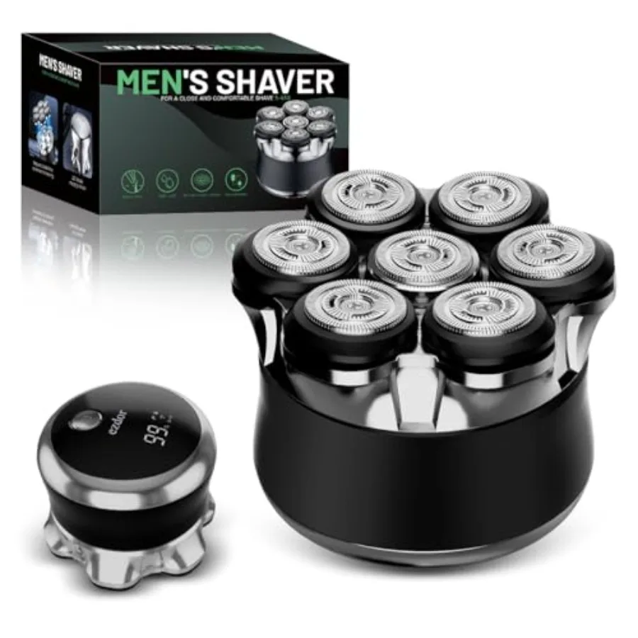 Head Shavers for Bald Men 7D Floating Electric Razor with Magnetic Detachable Head Smooth Close Shave for Head and Face IPX7 Wa
Head Shavers for Bald Men 7D Floating Electric Razor with Magnetic Detachable Head Smooth Close Shave for Head and Face IPX7 Wa