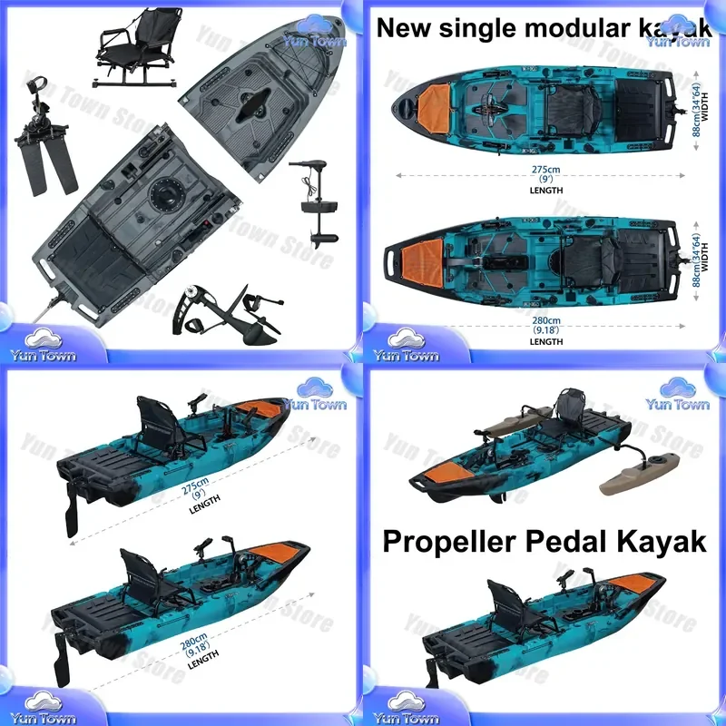 Modular Kayak 9.5ft Sit On Top Pedal Fin Drive Fishing Kayak for Kayak Accessories for Outdoor Recreation for Water Sports
Modular Kayak 9.5ft Sit On Top Pedal Fin Drive Fishing Kayak for Kayak Accessories for Outdoor Recreation for Water Sports