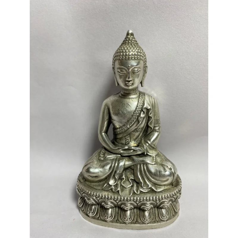 White Copper Silver Plated Shakyamuni Buddha Statue Antique Collectible
White Copper Silver Plated Shakyamuni Buddha Statue Antique Collectible