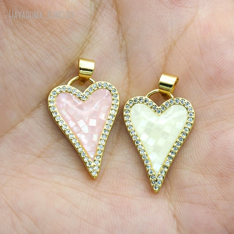 2Pcs Metal White Shell Cubic Zirconia Hearts Heart Shape Point Gift For Her Jewelry Copper Pendant PM53028
2Pcs Metal White Shell Cubic Zirconia Hearts Heart Shape Point Gift For Her Jewelry Copper Pendant PM53028