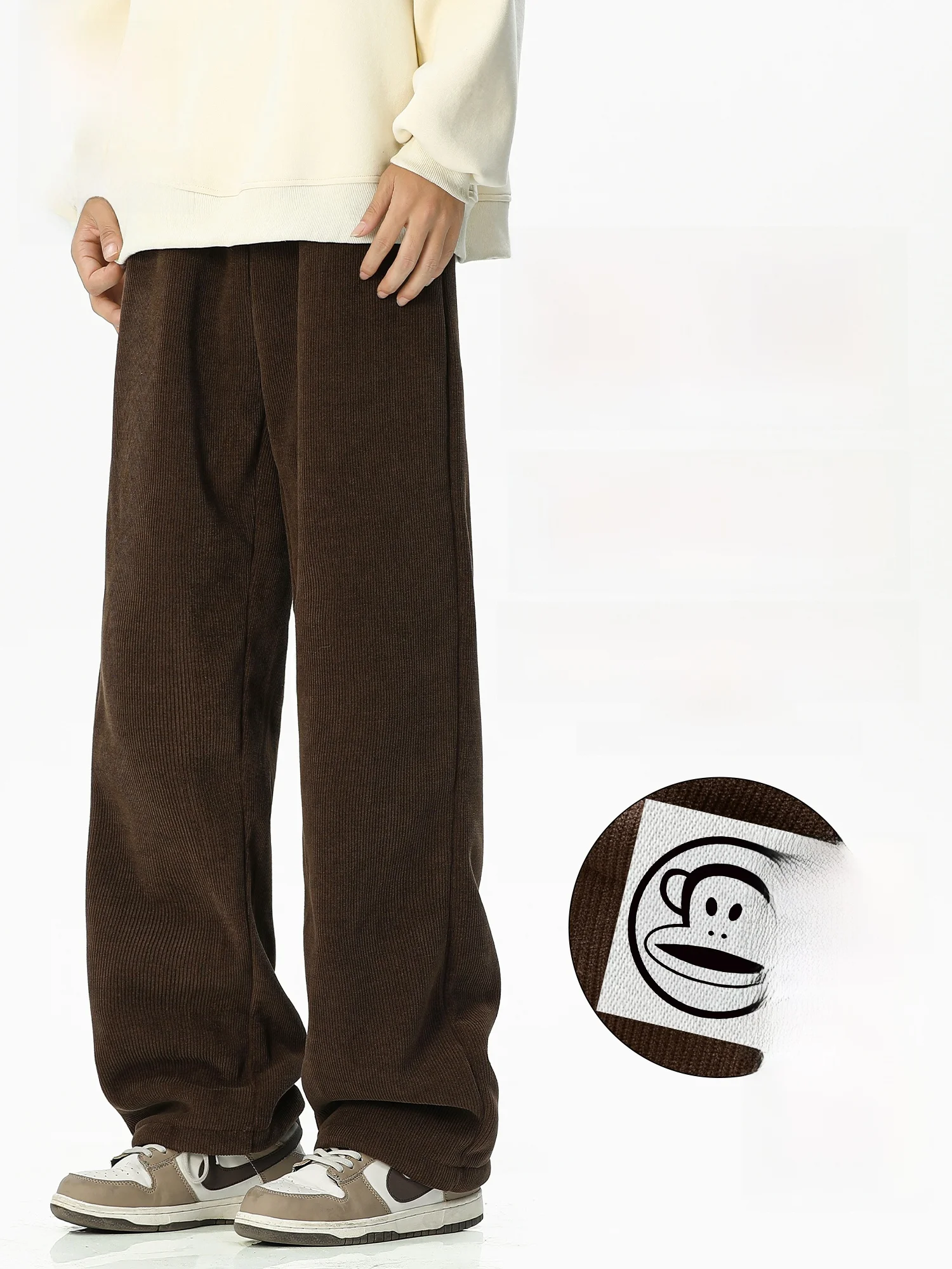 Мужские повседневные брюки PaulFrank из вельвета в стиле ретро, зимние утепленные свободные прямые брюки, удобные джинсы прямого кроя
Мужские повседневные брюки PaulFrank из вельвета в стиле ретро, зимние утепленные свободные прямые брюки, удобные джинсы прямого кроя