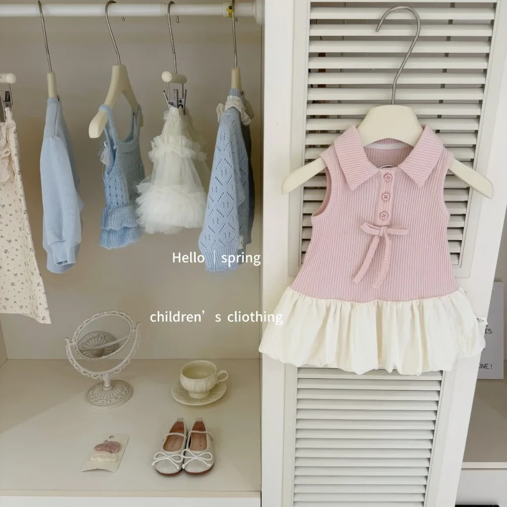 Korean Style Girls Summer Dress, Pink Bud Skirt Sleeveless Polo Neck Cute Sundress for 80-130cm
Korean Style Girls Summer Dress, Pink Bud Skirt Sleeveless Polo Neck Cute Sundress for 80-130cm