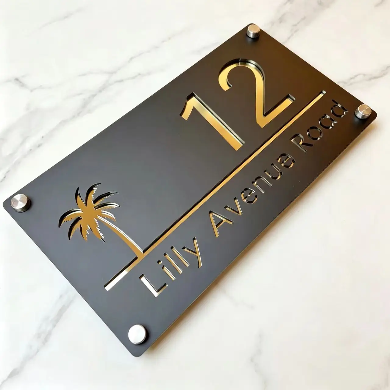 Custom palm tree house number sign, personalized acrylic address plate, villa seaside house outdoor wall decoration
Custom palm tree house number sign, personalized acrylic address plate, villa seaside house outdoor wall decoration
