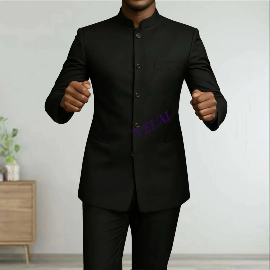 Customized Style Black Suits Men's For Wedding Custom 2 Pieces Single Breasted Jacket Pants Groom Tuxedos Formal Office Suits
Customized Style Black Suits Men's For Wedding Custom 2 Pieces Single Breasted Jacket Pants Groom Tuxedos Formal Office Suits