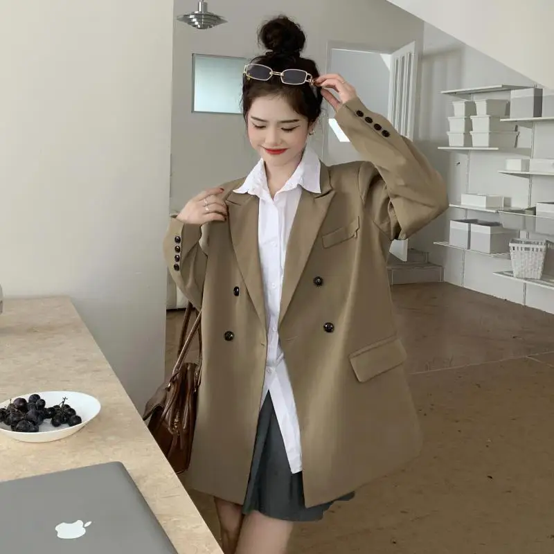 Woman's Winter Plus Size British Style Short Long Sleeve Blazer Coats Retro Casual Solid Color Loose Double-breasted Suit Jacket
Woman's Winter Plus Size British Style Short Long Sleeve Blazer Coats Retro Casual Solid Color Loose Double-breasted Suit Jacket