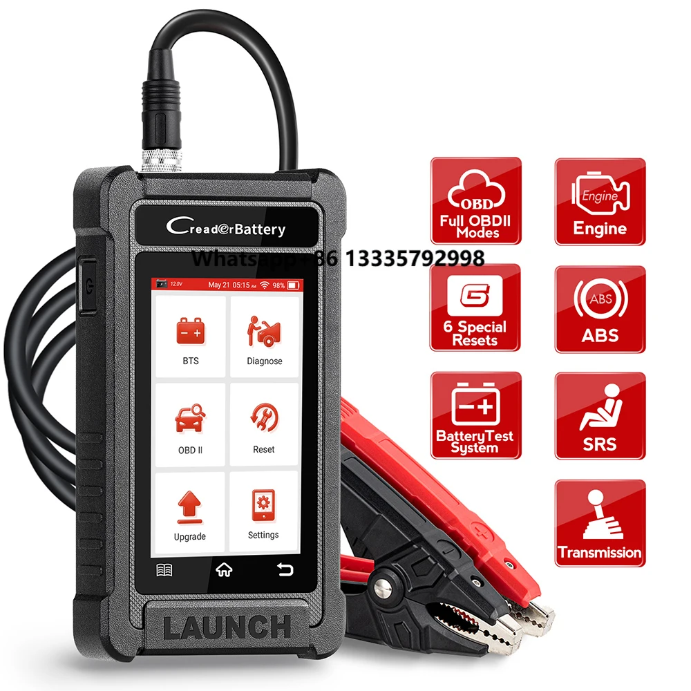LAUNCH' X431 CRB5001 OBD2 12V Car Battery Tester Auto Bi-directional Diagnostic Tools OIL BMS TPMS 6 Reset Free Update Pk BST360
LAUNCH' X431 CRB5001 OBD2 12V Car Battery Tester Auto Bi-directional Diagnostic Tools OIL BMS TPMS 6 Reset Free Update Pk BST360