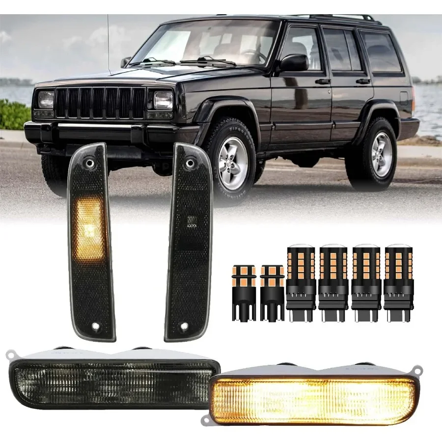 USR 9701 XJ Cherokee SMOKE Угловой боковой габаритный фонарь объектива и указатель поворота переднего бампера с лампами светодиодного усилителя x6 Обновление 4 P
USR 9701 XJ Cherokee SMOKE Угловой боковой габаритный фонарь объектива и указатель поворота переднего бампера с лампами светодиодного усилителя x6 Обновление 4 P