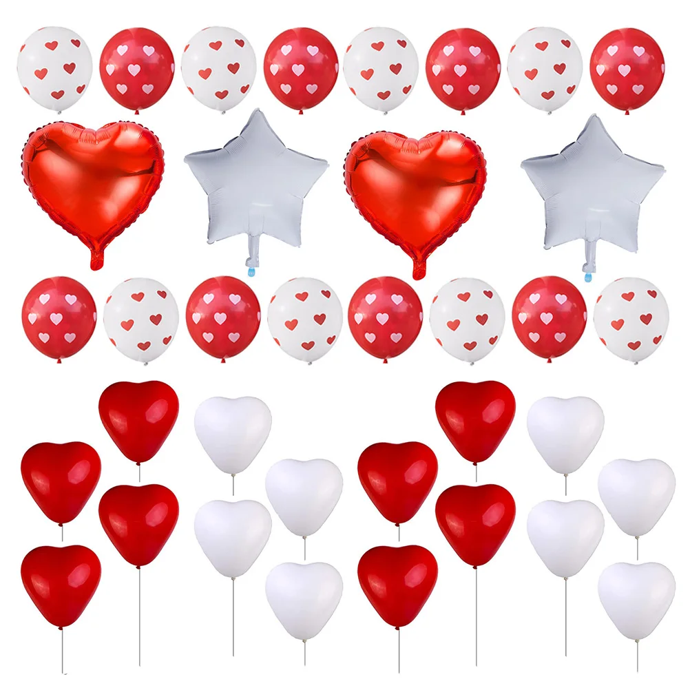 36pcs Heart Balloons Foil Latex Red White 12inch 18inch Wedding Proposal Wedding Balloons Valentine Party Decorations
36pcs Heart Balloons Foil Latex Red White 12inch 18inch Wedding Proposal Wedding Balloons Valentine Party Decorations
