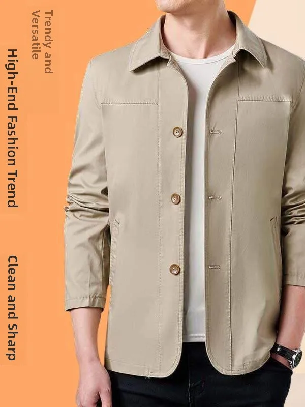 Casual Collar Jacket Men's Spring Autumn Business Casual Large Size Middle-aged Businessmen's Dad Coat Leader Jacket
Casual Collar Jacket Men's Spring Autumn Business Casual Large Size Middle-aged Businessmen's Dad Coat Leader Jacket