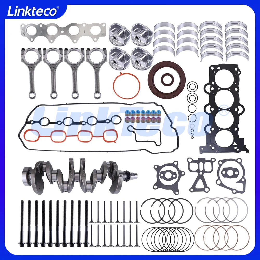 Engine Rebuild Kit Gasket Crankshaft Connecting Rod Bearing Piston Intake/Exhaust Valve Set Fit 1.6 L G4FD For Hyundai Kia 1.6L
Engine Rebuild Kit Gasket Crankshaft Connecting Rod Bearing Piston Intake/Exhaust Valve Set Fit 1.6 L G4FD For Hyundai Kia 1.6L