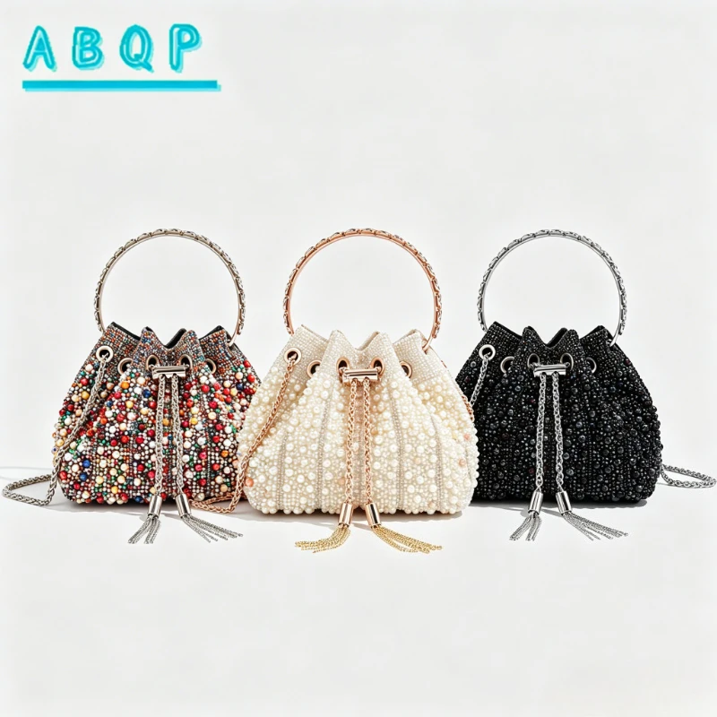New Dinner Party Women's Bag Luxury Brand Pearl Inlaid Diamond Dinner Party Women's Handbag Tassel Pearl Women's Shoulder Bag
New Dinner Party Women's Bag Luxury Brand Pearl Inlaid Diamond Dinner Party Women's Handbag Tassel Pearl Women's Shoulder Bag
