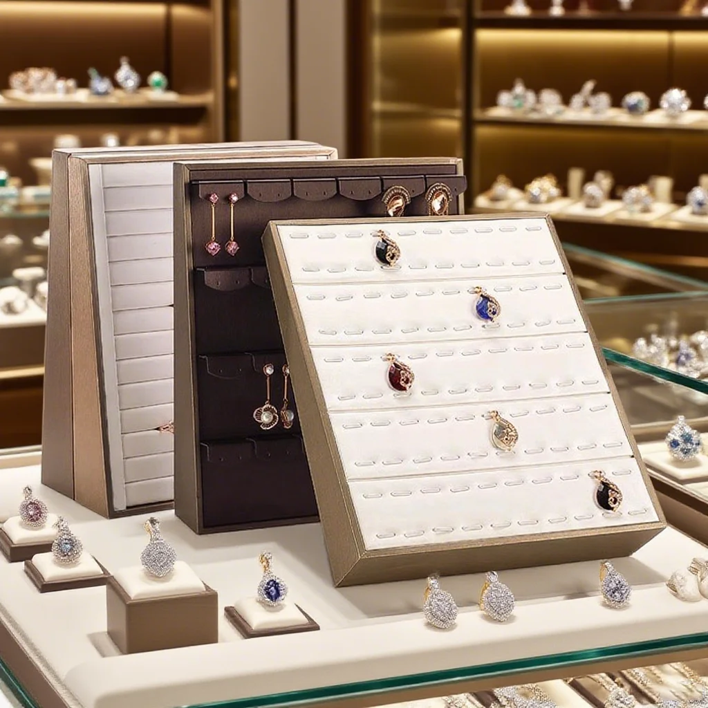 Luxury Vertical Leather Velvet Jewelry Stand Necklace Earring Ring Pendant Display Holder Accessory Organizer Tray
Luxury Vertical Leather Velvet Jewelry Stand Necklace Earring Ring Pendant Display Holder Accessory Organizer Tray