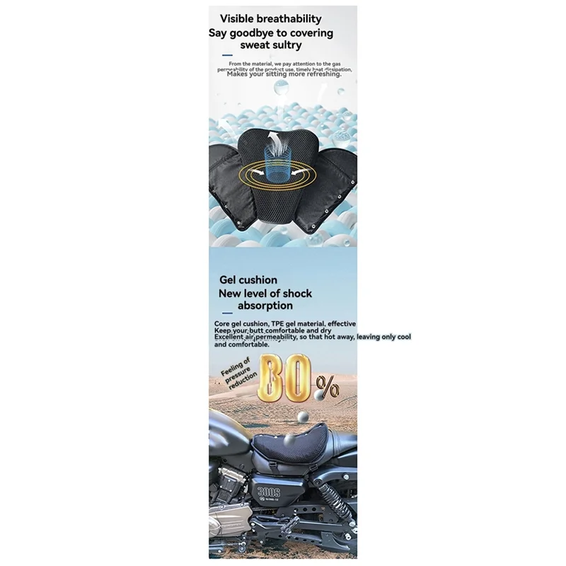 A99F-New Heat Insulation Motorcycle Seat Cushion At All Seasons Universal Waterproof Comfortable Gel Seat Cushion
A99F-New Heat Insulation Motorcycle Seat Cushion At All Seasons Universal Waterproof Comfortable Gel Seat Cushion