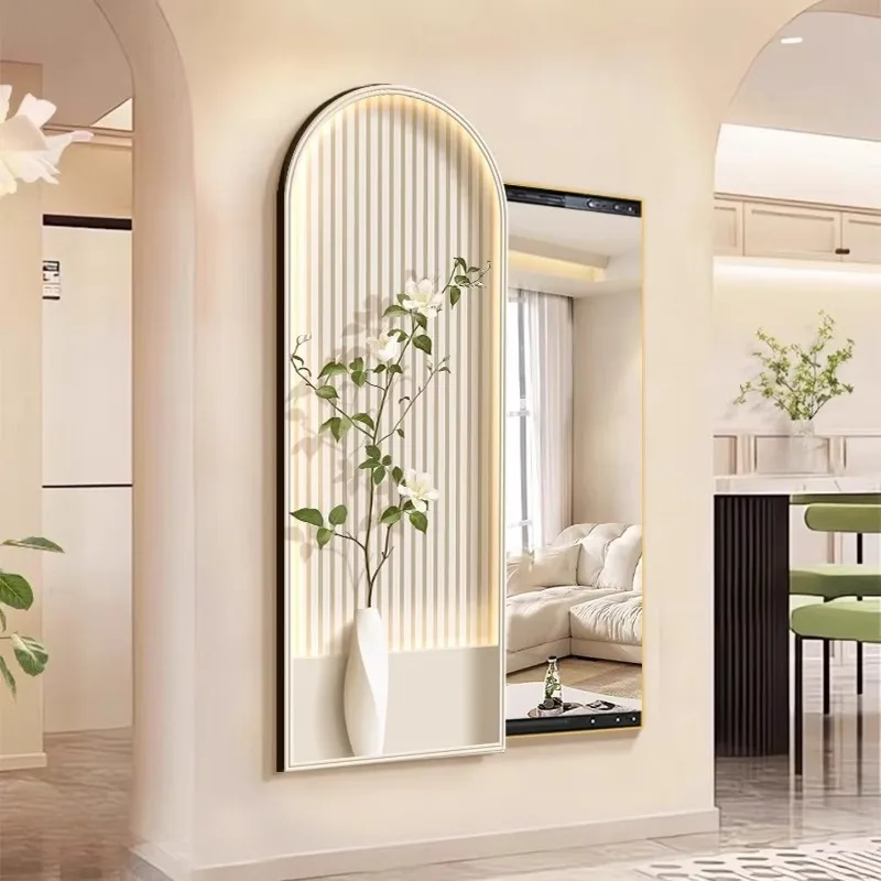 Cream wind can be turned off, push-pull full-body mirror decorative painting, living room entrance hidden full-length mirror
Cream wind can be turned off, push-pull full-body mirror decorative painting, living room entrance hidden full-length mirror