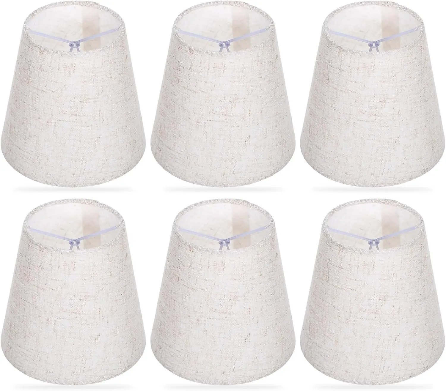 Set of 6 Chandelier Lamp Shades 5 Inch, Mini Barrel Lampshades Clip On for Table Lamp Wall Lamp Replacement, Natural Lin
Set of 6 Chandelier Lamp Shades 5 Inch, Mini Barrel Lampshades Clip On for Table Lamp Wall Lamp Replacement, Natural Lin
